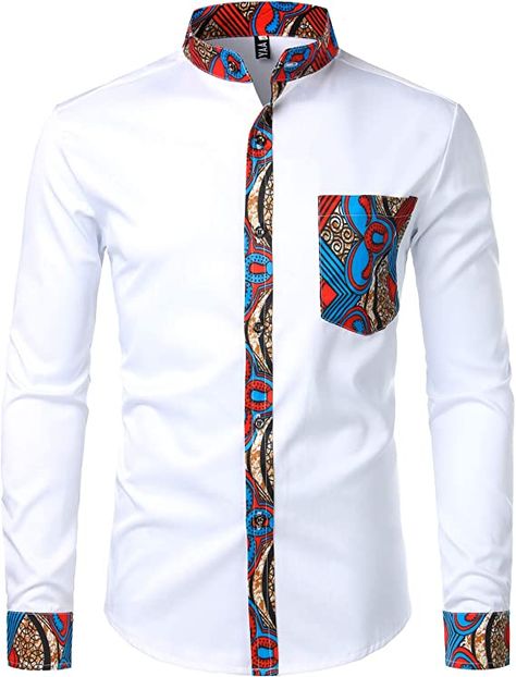 African Dashiki Shirt, Shirt Patchwork, Dashiki For Men, Dashiki Shirt, African Shirts For Men, Printed Shirts Men, Afrikaanse Mode, White Shirt Men, African Shirts