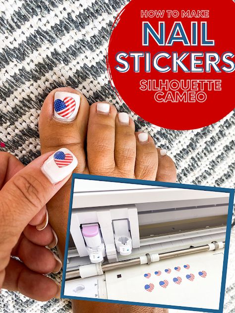 How to Make Nail Decals: Sticker Sheets and Silhouette CAMEO Silhouette Nails, Silhouette School Blog, Nail Decals Diy, Cameo Crafts, Epoxy Cups, Silhouette Cameo Crafts, Nail Vinyls, Silhouette School, Nail Stickers Decals