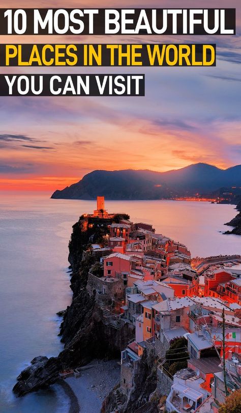 Here are the top 10 most beautiful places to visit in the world! It was SO hard narrowing the list down since there are so many wonderful places around the world. What do you think of our selection? #BeautifulPlaces #Beautiful #Places Most Beautiful Places To Visit, Adventure Tourism, Adventure Travel Explore, Beautiful Travel Destinations, Places In The World, Top Travel Destinations, Dream Travel Destinations, Beautiful Places In The World, Beautiful Places To Travel