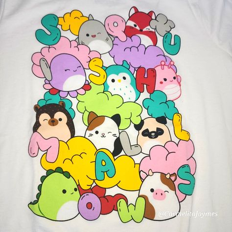 Brand New With Tags Official Squishmallows - Kids T-Shirt White Short Sleeve With Squishmallows!! Sizes Available - Xtra Small - 2 Medium - 1 Large - 1 Everything In My Closet Bogo 50% Off Listed Prices All Jewelry Priced $25 & Under Are 2/$30 Free Shipping On Orders Over $65 Ships Same Day Free Gifts With Every Order!! Free Squishmallow Gifts With Every Squishmallow Order!!! The Bigger The Order, The Bigger The Gift Squishmallow Shirt, Squishmallow Art, Squishmallow Party, Kitchen 2024, Fav Products, Products Photography, Doll Diy Crafts, Roblox Shirt, 12th Birthday