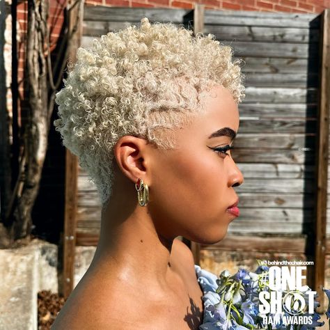 Natural Wash And Go Hairstyles, Blonde Twa Black Women, Short Blonde Hair Black Women, Blonde Short Curly Hair, Selfie Walls, Tapered Fro, Blonde Twa, Short Black Natural Hairstyles, Natural Hairstyles For Short Hair