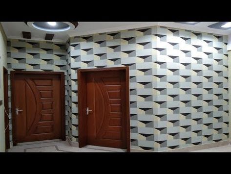 Office Back Wall, 3d Wall Art Ideas, Wall Paint Designs For Hall, Wall Colour Design, Office Wall Paints, Wall Design Painted, 3d Wall Design, Modern Wall Paint, Living Room Murals