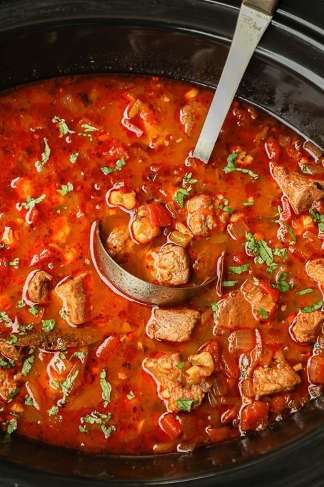 Pasole Recipe Slow Cooker, Crockpot Posole Pork Slow Cooker, Pozole Rojo Crockpot, Slow Cooker Menudo Recipe, Pasole Recipe Pork Red Crockpot, Posole Crockpot Slow Cooker, Pork Pozole Crockpot Recipe, Red Pozole Recipe Pork Crock Pot, Pork Posole Recipe Slow Cooker