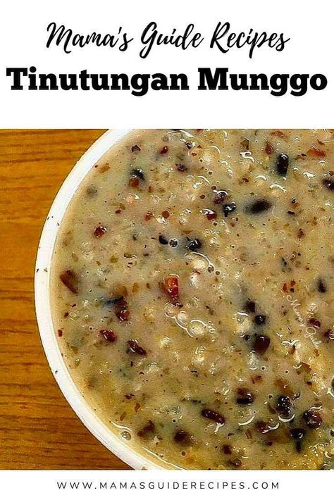 Ginataang Munggo Dessert Recipes, Ginataang Monggo Recipe, Merienda Pinoy, Ginataang Munggo, Tikoy Recipe, Filipino Merienda, Filipino Meals, Pilipino Food Recipe, Pinoy Merienda