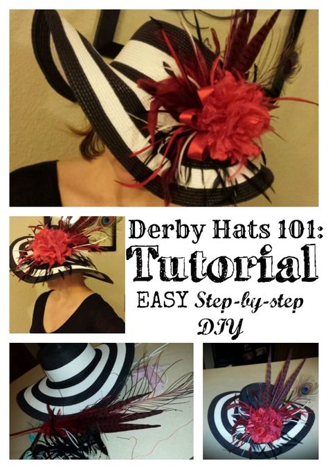 Derby Hats 101: Tutorial  An easy step-by-step tutorial for a fabulous hat for your Kentucky Derby Party! pinmethis.com Horse Race Outfits For Women, Diy Kentucky Derby Hat, Kentucky Derby Party Hats, Derby Hats Diy Ideas, Kentucky Derby Hats Diy, Derby Hats Diy, Kentucky Derby Party Outfit, Kentucky Derby Party Games, Kentucky Derby Themed Party