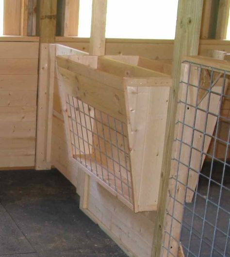 Fox Mountain Farm: Barn Building Progress Diy Hay Rack Horse, Sheep Stall Ideas, Hay Manger For Horses, Hay Manger For Goats, Kidding Pens For Goats, Goat Kidding Pen Ideas, Barn Stall Ideas, Sheep Barn, Goat Feeder