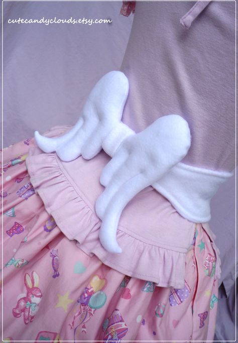 Angel wings soft ribbon tie belt angelic by CuteCandyClouds, $42.00 Kawaii Diy, Yami Kawaii, Kawaii Accessories, Japanese Street Fashion, All Things Cute, Sweet Lolita, J Fashion, Ribbon Tie, Kawaii Clothes