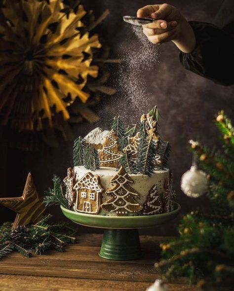 Heirloom knits and clothes for babies and children on Instagram: "🎄✨ CHRISTMAS MAGIC ✨🎄 'Tis the season for the most Christmassy treats! ❄🎅 Magical and incredibly detailed, we're already in a super Christmassy mood looking at this work of art by @havva_food_photography 💌 What do you think of this gorgeous creation?😍 . . . #shirleybredal #clothesforkids #babystyle #scandikids #babyoutfit #trendybaby #kidsinspo #organickids #organickidswear #slowfashion #kidsstyle #nordicdesign #shopsmall #ba Xmas Food Photography, Christmas Cake Photoshoot, Christmas Food Photography Photo Ideas, Christmas Cake Photography, Holiday Cake Designs, Christmas Food Photography, New Year Cake, Food Photography Dessert, Cake Photoshoot