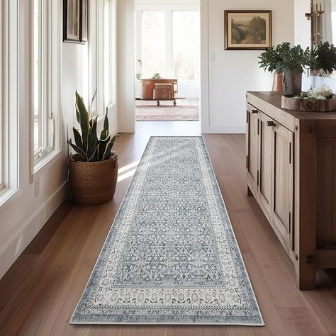 Amazon.com: jinchan Runner Rug 2x10 Kitchen Rug Vintage Hallway Rug Washable Runner Rug Non Slip Floral Print Soft Rug Boho Rug Bathroom Laundry Room Bedroom Farmhouse Grey : Home & Kitchen Modern Traditional Home Design, Laundry Room Entryway, Entryway Farmhouse, Modern Traditional Home, Washable Runner Rug, Farmhouse Grey, Living Room Design Inspiration, Beautiful Home Designs, Bathroom Laundry