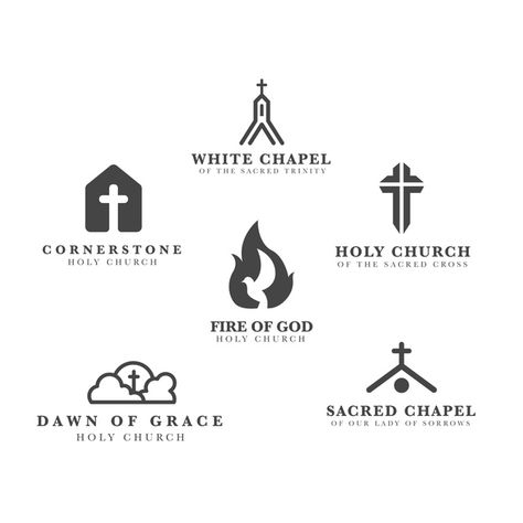 Church Logo Inspiration, Logo Ig, Church Logo Design, Church Branding, Church Icon, Church Logo, Coffee Shop Logo, Logos Ideas, Anniversary Logo