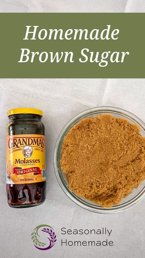 Why buy brown sugar when you can make it at home? Learn how to create homemade brown sugar with just two simple ingredients! It’s easy, cost-effective, and adds extra richness to your baking. #HomemadeBrownSugar #DIYBaking #Homemade Molasses Substitute, Diy Brown Sugar, Brown Sugar Recipe, Homemade Brown Sugar, Make Brown Sugar, Brown Sugar Recipes, How To Make Brown, Homemade Spices, No Sugar Foods