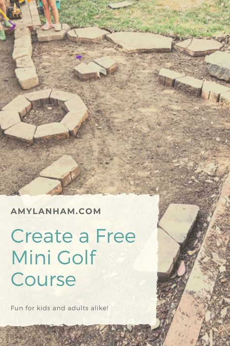 How To Build A Putt Putt Course, Miniature Golf Course Ideas, Mini Putt Putt Backyard, Backyard Putt Putt Golf Diy Ideas, Diy Mini Golf Course Ideas Outdoor, Diy Backyard Putt Putt, Home Putt Putt Course, Diy Putt Putt Course, Put Put Golf Course Diy