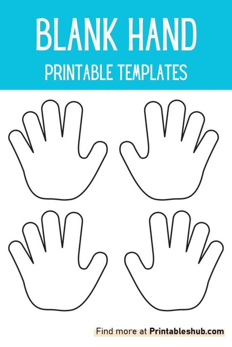 Free Printable Blank Hand Template [PDF] Blank Hand Template, Helping Hands Craft, Hand Template, Hand Outline, Veterans Day Activities, Fall Lessons, Free Quiz, Helping Hand, Educational Projects