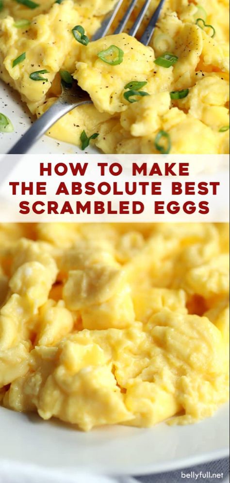 Fluffy Scrambled Eggs The Secret, Scrambled Egg Recipes Healthy, Easy Brunch Food, Best Scrambled Eggs, Resep Sandwich, Cottagecore Recipes, Best Egg Recipes, Healthy Egg Recipes, Egg Benedict