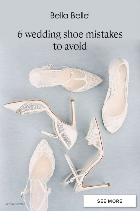 Wedding Shoe Mistakes To Avoid Wedding Shoes Bride Ivory, Cool Wedding Shoes Brides, Wedding Shoes Lace Dress, Winter Wedding Shoes Bride, Untraditional Wedding Shoes, Shoes For Ivory Wedding Dress, Spring Wedding Shoes Bride, Shoes For Lace Wedding Dress, What Shoes To Wear With Wedding Dress