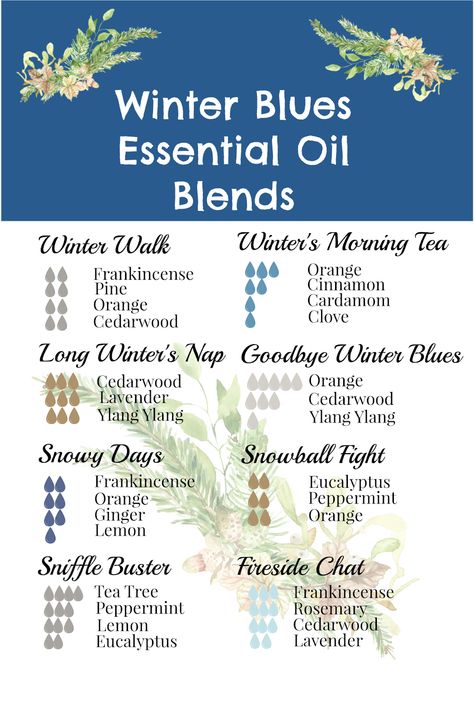 Essential Oil Recipes Calming, Calm Down Essential Oil Blend, Winter Aromatherapy Blends, Difusor Blends For Colds, Soothing Essential Oil Blends, Snow Day Essential Oil Blend, Essential Oil Combos For Diffuser, Nighttime Essential Oil Blends, Winter Morning Diffuser Blend