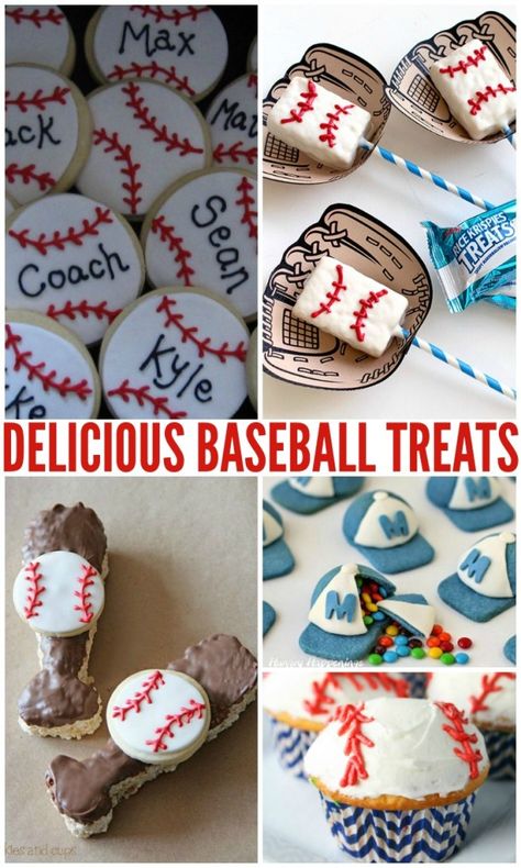 Baseball Bake Sale Ideas, Baseball Baked Goods, Baseball Treats, School Birthday Treats, Candy Cupcakes, Bbq Desserts, Baseball Ideas, Baseball Theme Party, Baseball Birthday Party