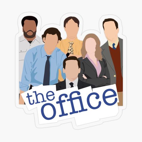 The Office Cartoon Characters, The Office Art Poster, The Office Stickers Printable, The Office Serie, The Office Illustration, The Office Poster, Bae Gift, Office Stickers, Drawing Calligraphy