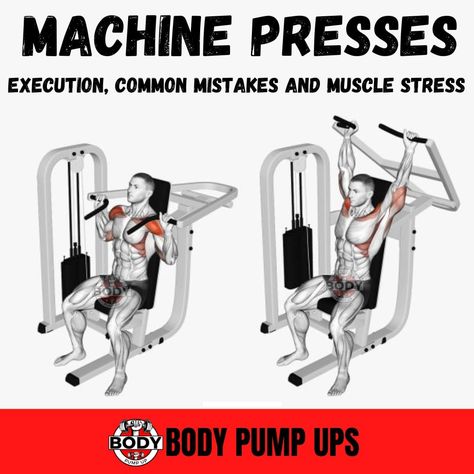 Seated Shoulder Machine Presses

Shoulder Machine Presses is an excellent exercise to build the front and the side deltoid muscles. Machine Presses has advantages over free weight presses. Machines provide better stability and safety and also offer a choice of handgrips. A neutral grip (palms facing together) targets the anterior deltoid better than a pronated grip (palms forward).  #Bicepday #chestworkout #bicepsworkout #workoutroutine #shoulderworkout #shoulder #shoulders #shoulderday #shoulde Shoulder Press Workout, Weekly Gym Workouts, Legs Muscles, Shoulder Press Machine, Deltoid Workout, Workout Videos For Women, Push Day, Home Gym Exercises, Fitness Abs