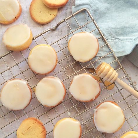 Biscuits And Honey, Honey In Recipes, Honey Icing Glaze, Honey Butter Jars, Honey Sugar Cookies, Honey Lemon Cookies, Honey Butter Cookies, Gluten Free Honey Cookies, Honey Baked Goods