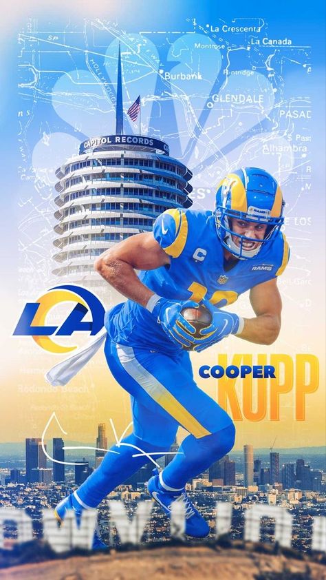 La Rams Wallpaper, Rams Wallpaper, Nfl Football Videos, Odell Beckham Jr Wallpapers, Cool Football Pictures, La Rams Football, Cooper Kupp, Ram Wallpaper, Nfl Football Pictures