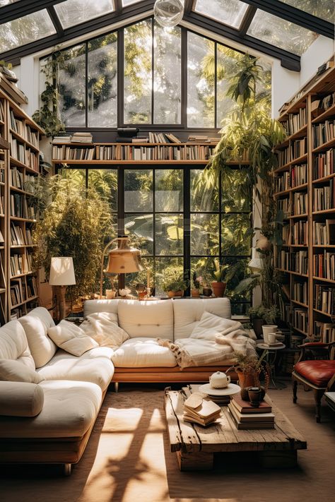 Cosy Office, Home Library Design, Casa Container, Style Deco, Dream House Interior, World Of Interiors, Home Library, Beautiful Space, House Inspo