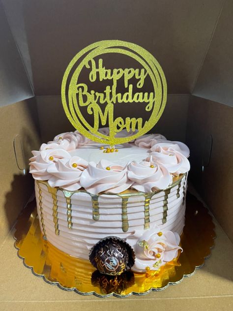 Happy Birthday Mom Cake, Doremon Cartoon, Cake Decorating Designs, Mini Cake, Happy Birthday Mom, Gift Cake, Stylish Dresses For Girls, Cookie Cake, Mini Cakes