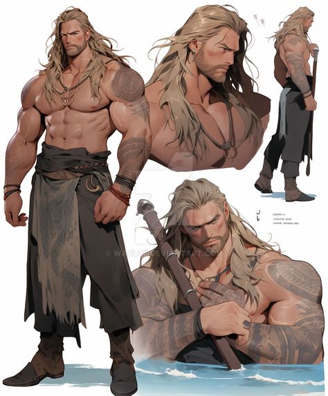 Barbarian Dnd, Viking Character, Anatomy Sculpture, Fantasy Male, Creature Concept Art, Moyen Age, Character Design Male, Male Art, Dnd Characters