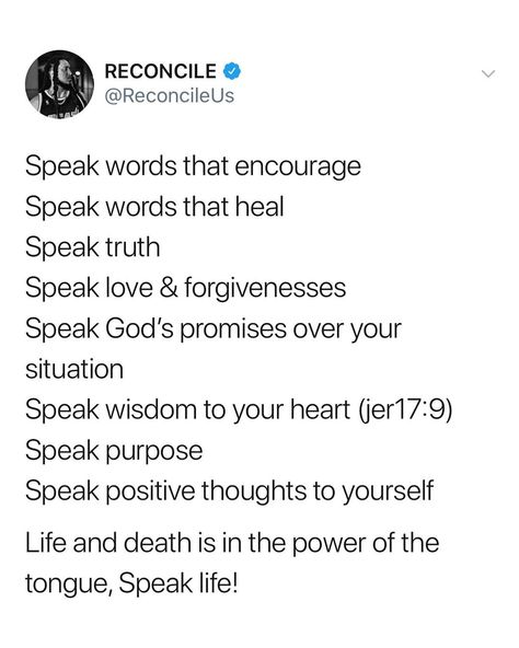 Speak life 🗣🗣🗣🗣🙏🏾 (tag someone who needs this) Speak With Love, Speak Things Into Existence Quotes, Speak Life Over Yourself, Speak Life Scriptures, Speak Life Quotes, Speak Up Quotes, Power Of The Tongue, Firm Foundation, Speak Life