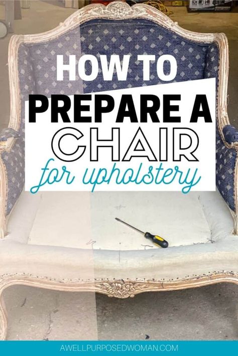 How To Upholster A Chair, Bergere Chair Makeover, French Chairs Upholstery, French Chair Makeover, Chair Whimsy, Refinished Chairs, Furniture Remake, Art Chairs, Diy Furniture Upholstery