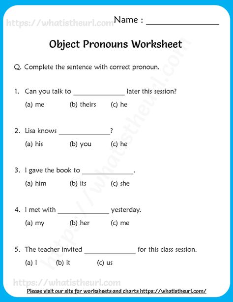 Object Pronouns Worksheet for Grade 4 - Your Home Teacher Object Pronouns Worksheets For Kids, Objective Pronouns Worksheet, Pronouns Worksheet For Grade 3, Object Pronouns Worksheets, Subjective Pronouns, Personal Pronouns Worksheets, Pronouns Worksheet, 2nd Grade Reading Worksheets, English Grammar For Kids