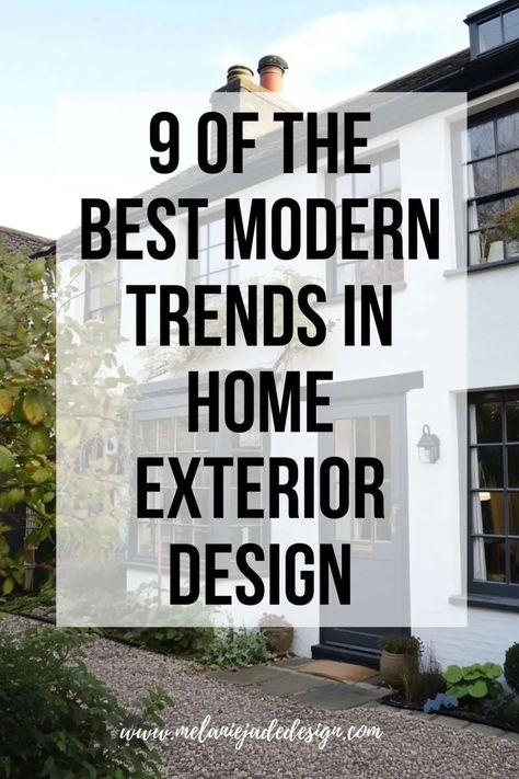 Explore the top 9 modern trends in home exterior design that will dominate in 2024. From sleek materials to eco-friendly elements, these ideas will inspire you to give your home a contemporary makeover. #ModernHomeDesign #ExteriorTrends2024 #HomeRenovation Modern Exterior Design Ideas, House Design Trends 2024, Exterior Decorations For House, House Remodeling Ideas Exterior, Exterior House Trends 2024, Traditional To Modern Exterior Makeover, Brick And Stone Exterior Combinations Modern, Contemporary Exterior House Color Ideas, 2024 Architecture Trends