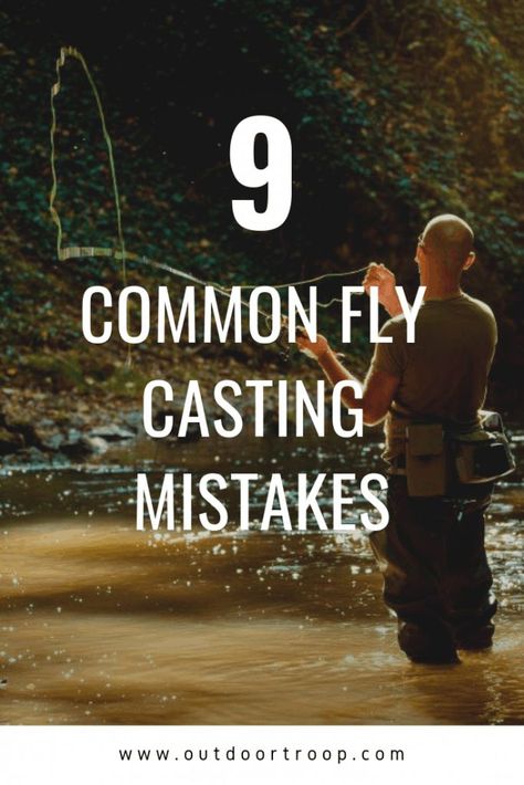 Fly casting can be very effective...when it's done right! Here are 9 common fly casting mistakes to try and avoid! #flyfishing #beginners Fly Fishing For Beginners, Fishing Hacks, Fishing Basics, Camp Gear, Fly Casting, Fish Varieties, Trout Fishing Tips, Fishing 101, Fishing For Beginners