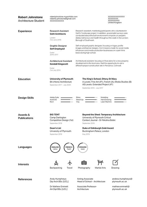 Architectural Cv, Architecture Resume, Curriculum Vitae Examples, It Cv, Graphic Design Cv, Cv Examples, Creative Cv, Portfolio Design Layout, Cv Design