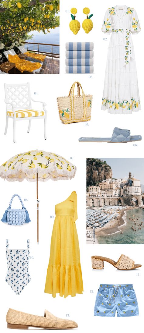 Amalfi Coast Outfits, Coast Outfit, Italian Summer Outfits, Coast Fashion, Bridal Shower Outfit, Casual Preppy Outfits, The Amalfi Coast, Lemon Dress, Amalfi Coast