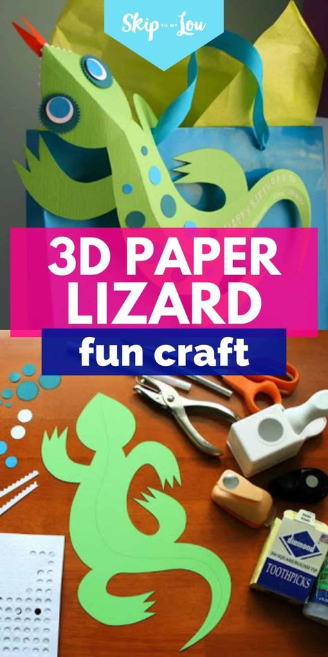 paper lizard fun craft PIN Desert Decoration Ideas, Animal Paper Craft Template, Salamander Craft, Lizard Template, Lizard Craft, Desert Crafts, Rainforest Crafts, Rainforest Art, Desert Party