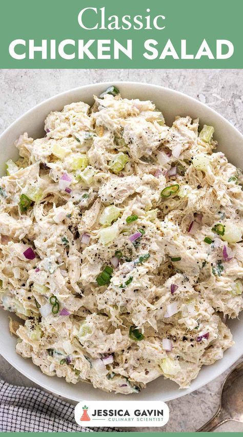 I'm thrilled to share my all-time favorite chicken salad recipe with you. This dish hits all the right notes - it's refreshingly crisp, crunchy, and packed with flavor, thanks to a blend of juicy chicken breast, freshly diced veggies, and a zesty dressing that brings everything together. It's perfect for lunch, dinner, or even a picnic in the park. #chickensalad #healthyfood #lunchideas Pureed Chicken Salad, Chicken Salad Recipe Pickles, The Best Chicken Salad Recipe Ever, Sour Cream Chicken Salad, Chicken Salad Recipe No Grapes, Southern Living Chicken Salad, Chicken Salad With Tomatoes, Chicken Salad Recipe Without Grapes, Fresh Chicken Salad