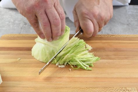 How to Core and Shred Cabbage Hot Corn Casserole, How To Shred Cabbage, How To Cut Cabbage, Quick Fried Rice, Chicken Bites Recipes, Smoked Pork Ribs, Cheese Stuffed Chicken Breast, Cabbage Head, Vegetable Snacks