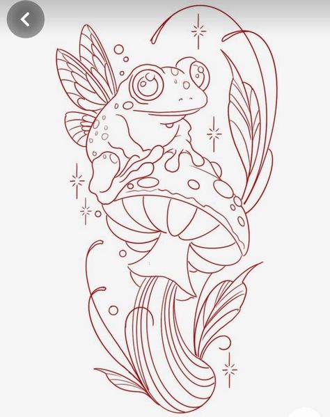 Tattoo Outlines For Women, Pencil Art Aesthetic, Frog And Mushroom, Tattoo Stencil Outline, Tattoo Design Book, Tattoo Art Drawings, Outline Drawings, Dessin Adorable, Coloring Book Art