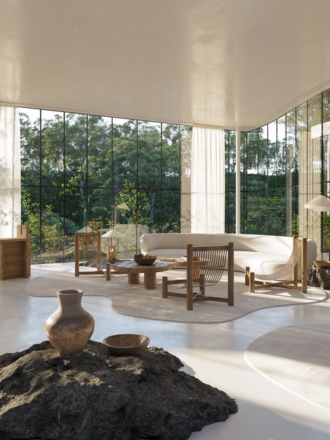 Interior Boho, Jungle House, Brutalist Design, Interior Minimalista, Hus Inspiration, Dream House Interior, Glass House, Design Case, House Inspo