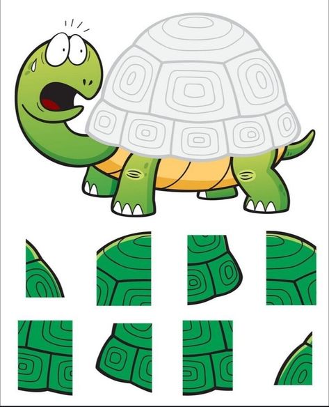 Turtle Activities, Maluchy Montessori, Jigsaw Puzzles For Kids, Aktivitas Montessori, Kindergarten Learning, Preschool Activity, Kids Learning Activities, Toddler Learning Activities, Preschool Learning Activities