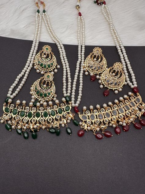 Tirmani Necklace, Jadau Necklace, Necklace Pendent, Rani Haar, Pakistani Jewelry, Pearls Necklace, Jewelry Indian, Boston Massachusetts, Necklace Length