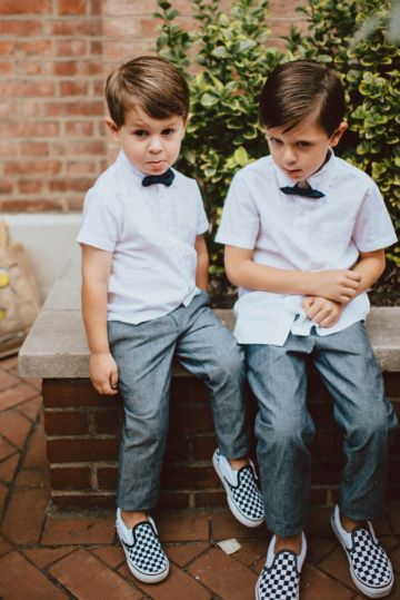 Fun & Stylish Wedding by Pat Robinson Photography Kids Wedding Outfits Boys, Toddler Wedding Outfit Boy, Kids Wedding Outfits, Wedding Outfit For Boys, Black Tie Attire, Superhero Fashion, Outfit Wedding Guest, Bridal Musings