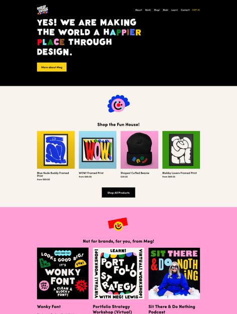 Edm Marketing Design, Pop Art Web Design, Pop Art Website, Neo Brutalism Web Design, Moodboard Portfolio, Neo Brutalism, Memphis Design Pattern, Best Landing Page Design, Custom Sneakers Diy