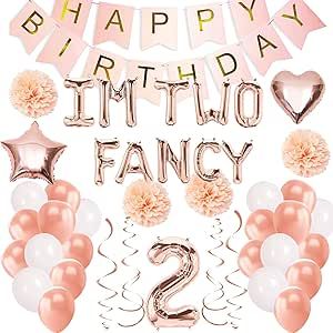 Im Two Fancy Birthday Decorations, Second Birthday Decorations Girl Boy, Im Two Fancy Birthday Backdrop, Second 2nd Birthday Party Decorations,Im Two Fancy Banner, Two Year Old Happy Birthday Balloons Im Two Fancy Birthday, Second Birthday Decorations, 2nd Birthday Party Decorations, Fancy Birthday Party, Fancy Birthday, 2nd Birthday Party Themes, 2nd Birthday Party, Girl Birthday Decorations, Rose Gold Balloons