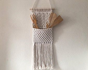 Small Macrame Wall Hanging, Boho Interior Design, Small Wall Hangings, Small Macrame, Macrame Hanging, Macrame Ideas, Macrame Decor, Macrame Art, Boho Interior