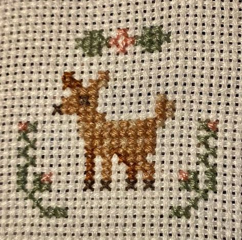 Deer Cross Stitch Pattern, Deer Cross Stitch, Deer Crossing, Vintage Cross Stitch Pattern, Tiny Cross Stitch, Nature Cross Stitch, Mini Cross Stitch, Vintage Cross Stitches, Baby Deer