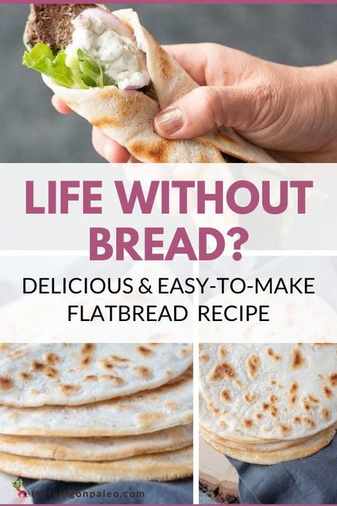 Been missing sandwiches or bread while on the AIP Diet (Autoimmune Paleo Protocol)? This easy-to-make flatbread may be the answer to your dreams! If you find this recipe helpful, you may really enjoy the resources in my Paleo & AIP Freebie Library! There's a “dump” freezer meal plan, a list of AIP-compliant breakfast toppings, and so much more. Plus, you'll get even more ideas sent to your inbox! Paleo Quick Bread Recipes, Paleo Autoimmune Diet Recipes, Hs Diet Autoimmune Paleo, Aip Flatbread Recipe, Aip Bread Autoimmune Paleo, Aip Lunches On The Go, Aip Savory Recipes, Autoimmune Protocol Diet Recipes Breakfast, Wild Diet Recipes