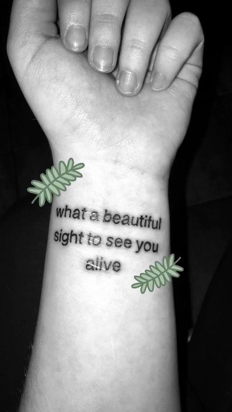 Tattoos That Cover Scars, Meaningful Song Lyric Tattoos, Tattoos On Scars, Ed Tatoos Idea, Tattoo For Scars, Song Quote Tattoos, Tattoo Ideas To Cover Scars, Tattoos Lyrics, Mental Health Tatoos Ideas