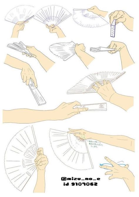 Mano con abanico Fan Drawing, Seni Dan Kraf, Hand Drawing Reference, Kraf Diy, Hand Reference, Hands Holding, Gambar Figur, Poses References, Anime Drawings Tutorials